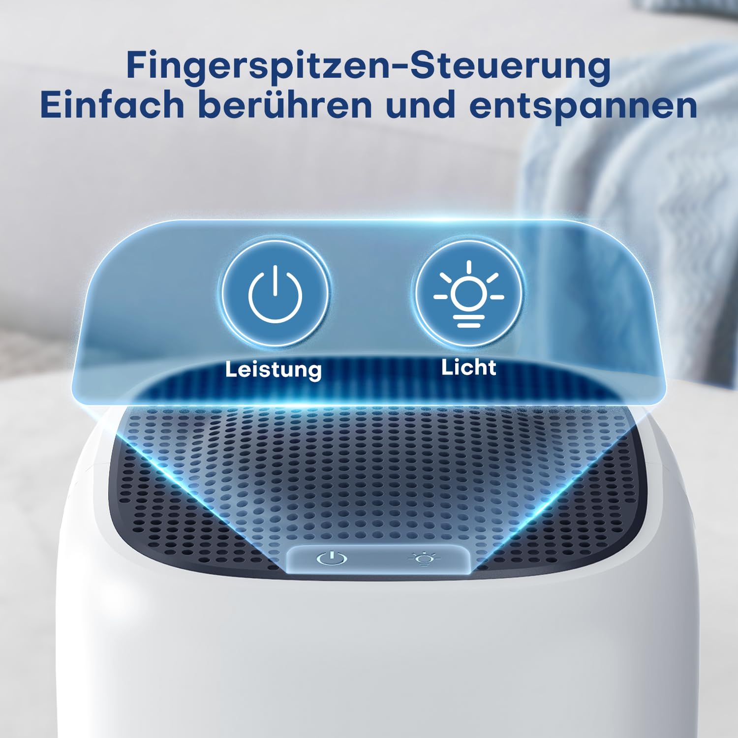 Luftentfeuchter 1000ML, Luftentfeuchter Elektrisch für Zuhause mit 7 Farbiger LED, Kompakt, Leise & Effizient für Kleine Räume, Ideal für Badezimmer, Schrank