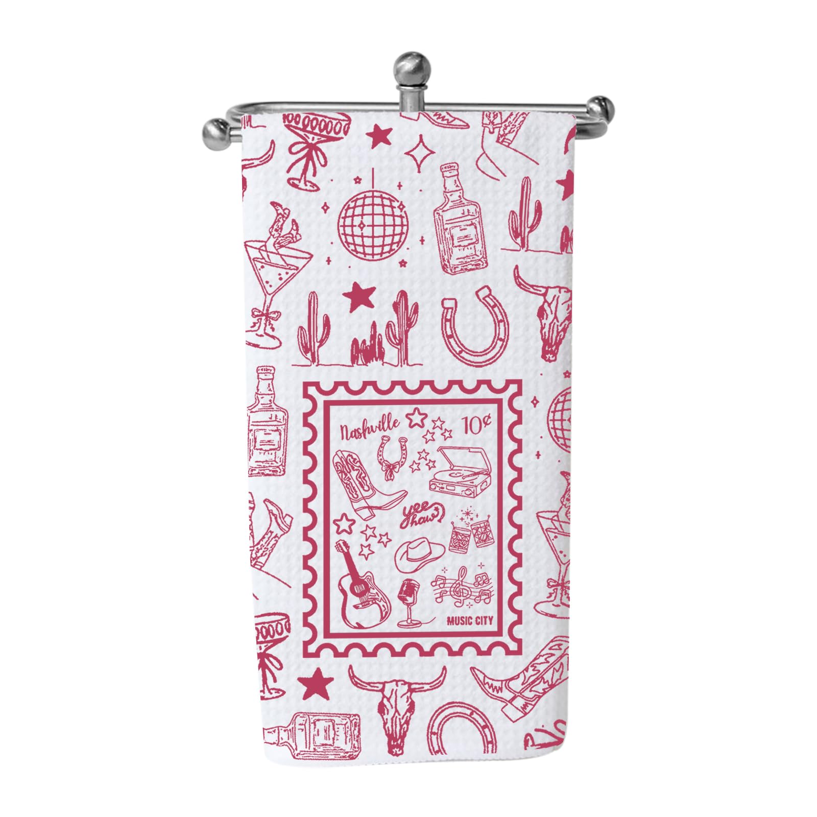 WCGXKO Going to Nashville Merchandise Nashville Surprise Trip Kitchen Towel Weekend Getaway Gift Housewarming Gift (Nashville Towel UK)