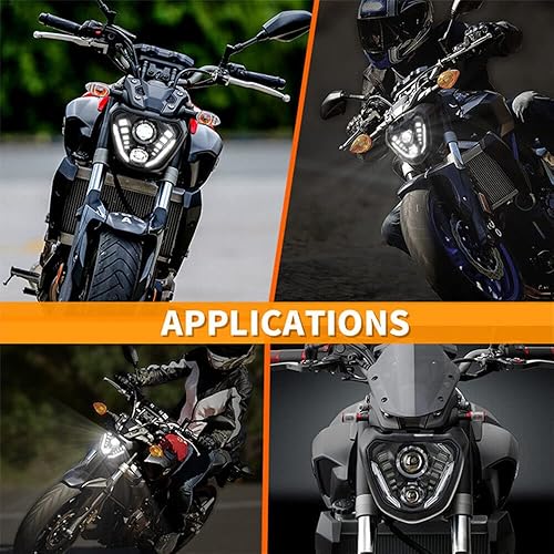 Miniatura 6 de Conjunto de faros delanteros LED de motocicleta para Yamaha MT-07 FZ-07 2014 2015 2016 2017 LED proyector con DRL luz de circulación diurna MT07