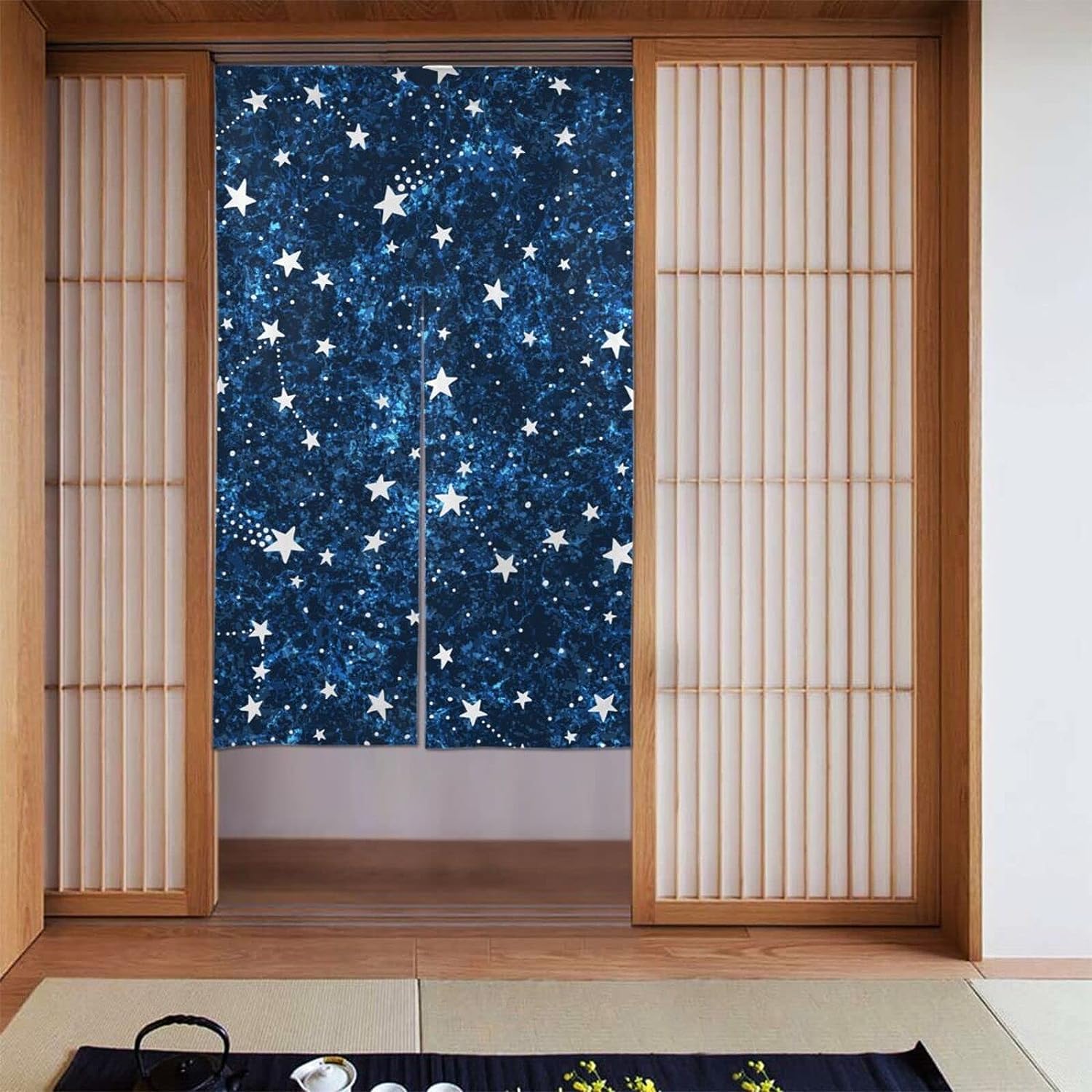 価格変更　スキルスクリーン　 星空 のれん　 85cm×63cm【完成品】 価格変更 スキルスクリーン 星空 のれん 85cm×63cm【完成品】Ω