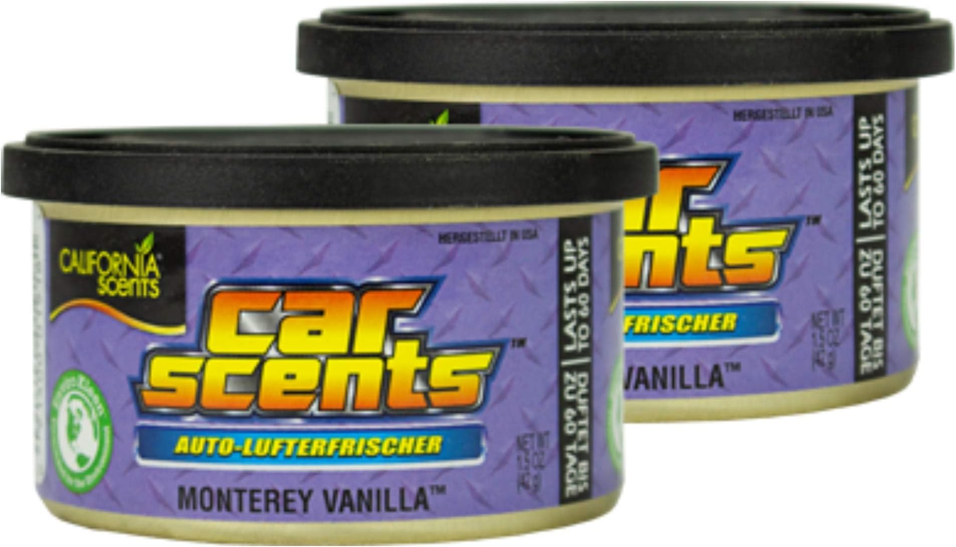 2 x California Scents Car Scents Monterey Vanilla Air Freshener Car Fragrance 7026