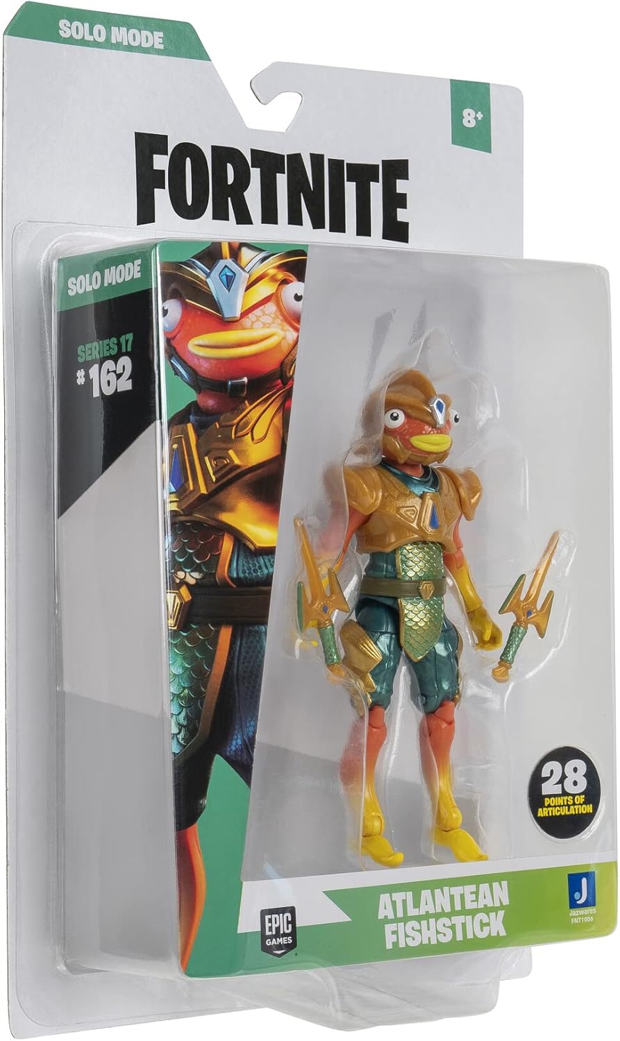 Fortnite Solo Mode - Atlantean Fishstick - 4-Inch Highly Detailed Figure with Fish Sticks Harvesting Tool