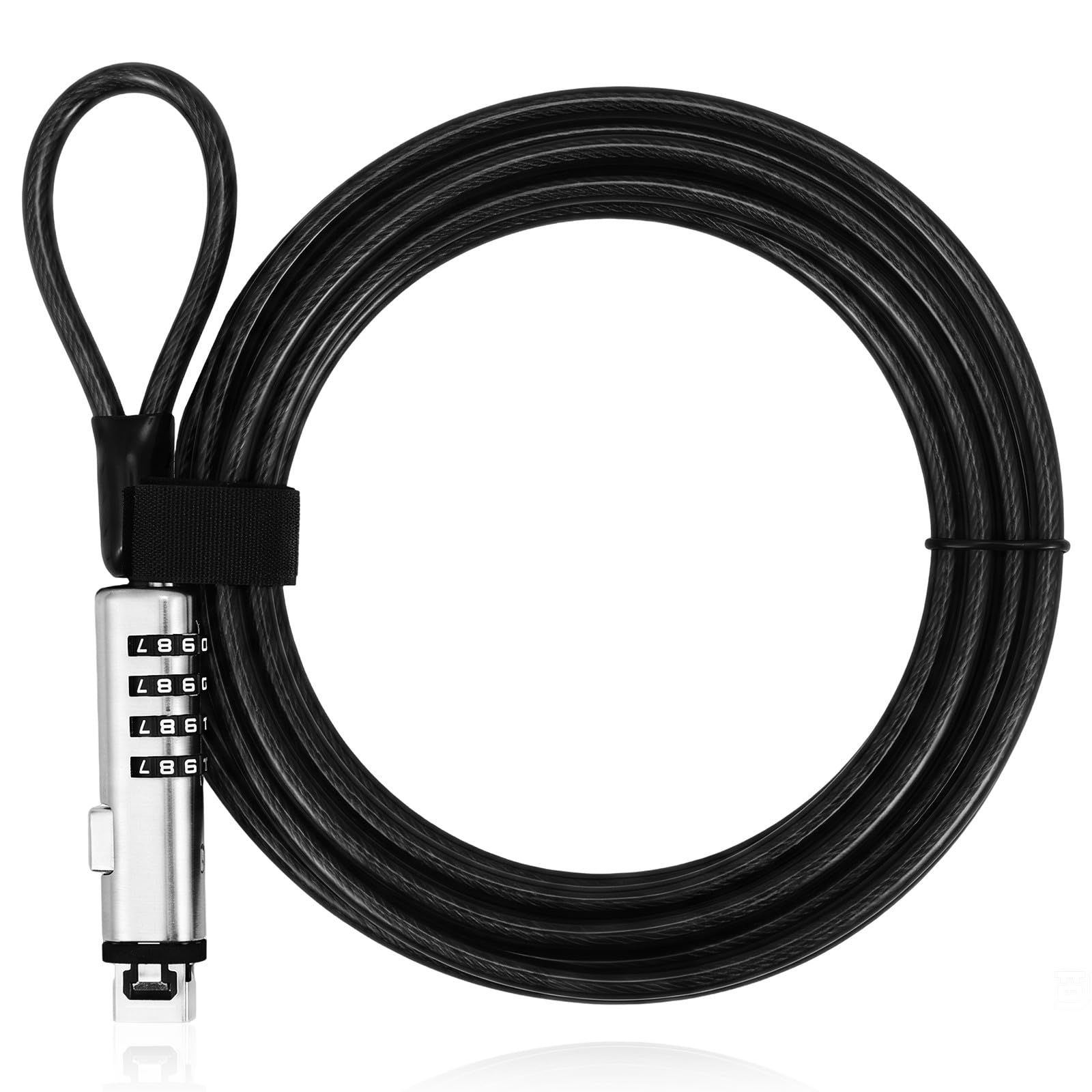 Candado para portátil Toddmomy con cable de seguridad y combinación de 4 dígitos 8