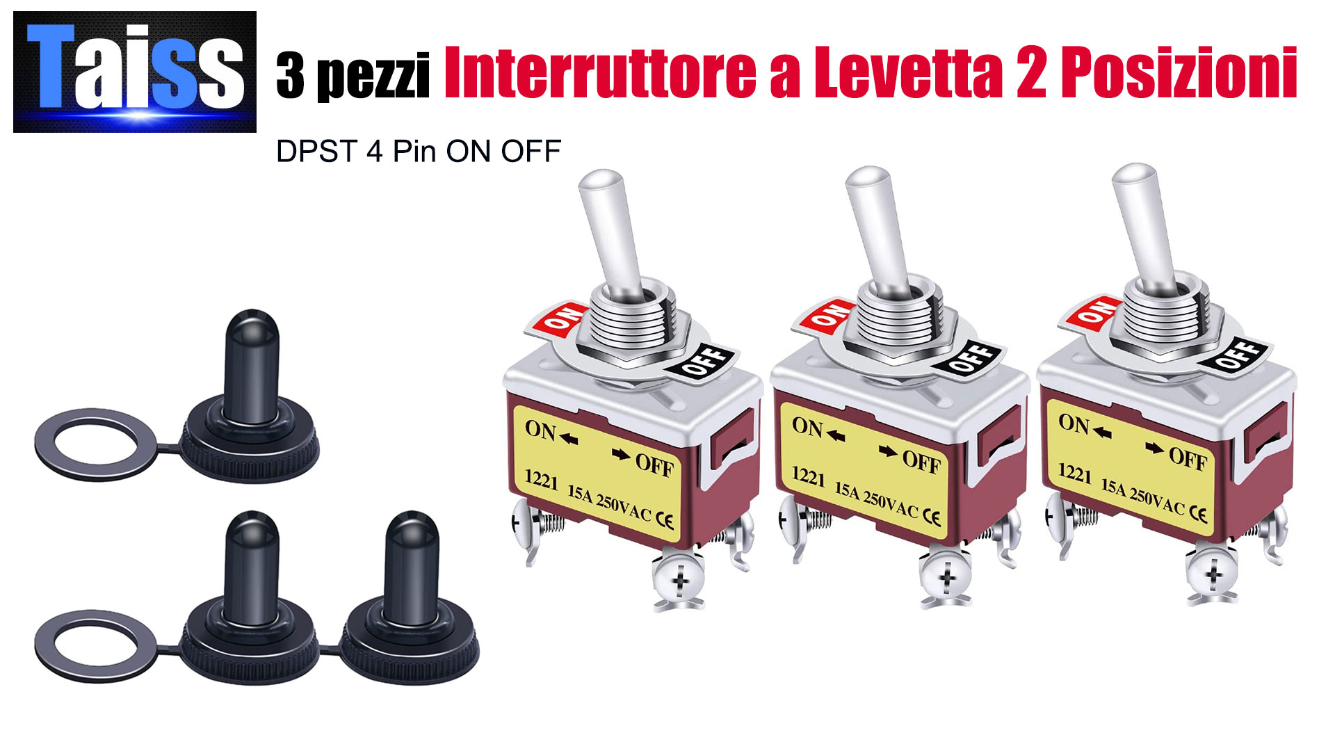 Interruttore A Bilanciere Per Auto, Camion, Barca, Confezione Da 10