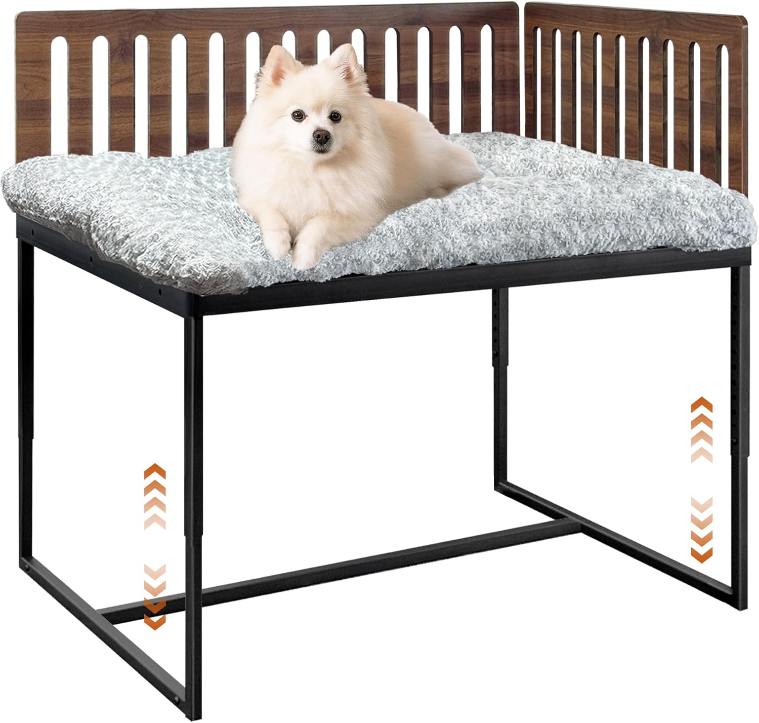 Beside Dog Bed,2 Panels Adjustable Height...
