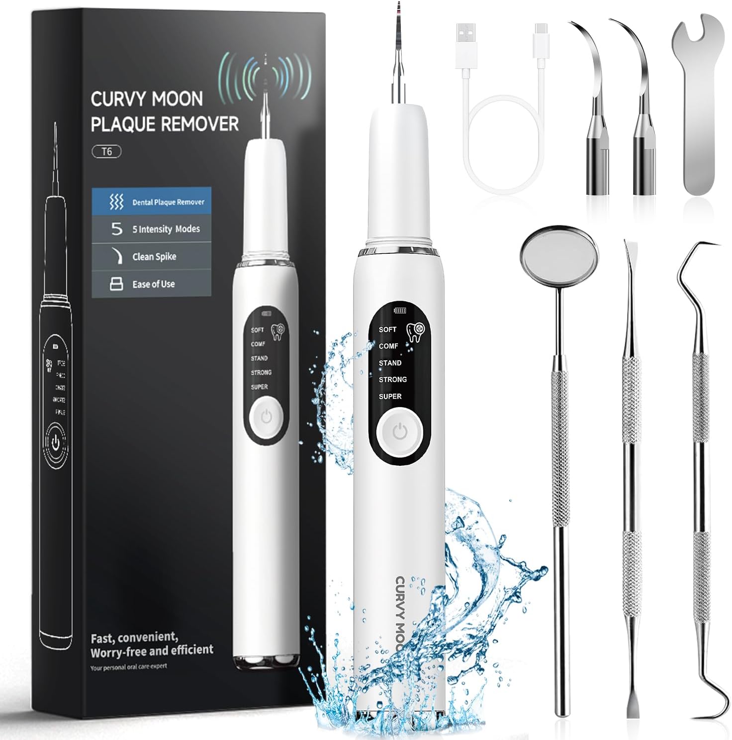 Plaque Remover for Teeth - Electric Tartar Remover with LED Light