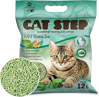 Cat Step Tofu Grüner Tee Katzenstreu - Umweltfreundlich, Nicht Klumpend, Biologisch Abbaubar, Geruchskontrolle, Chemiefrei, 5,4 kg product image