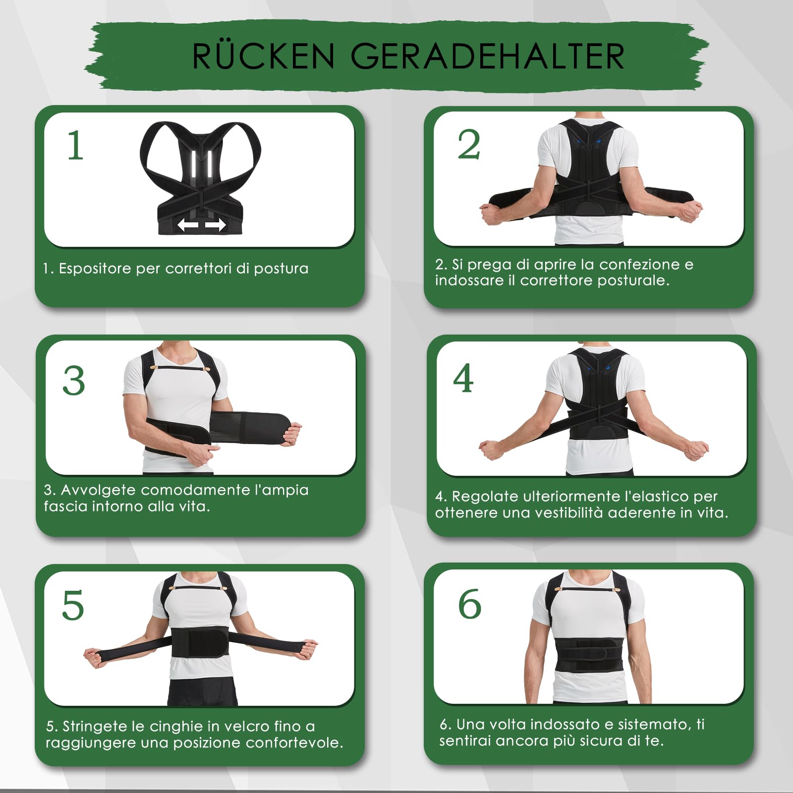 BraceTop Faja postural de hombros y espalda, espalda recta