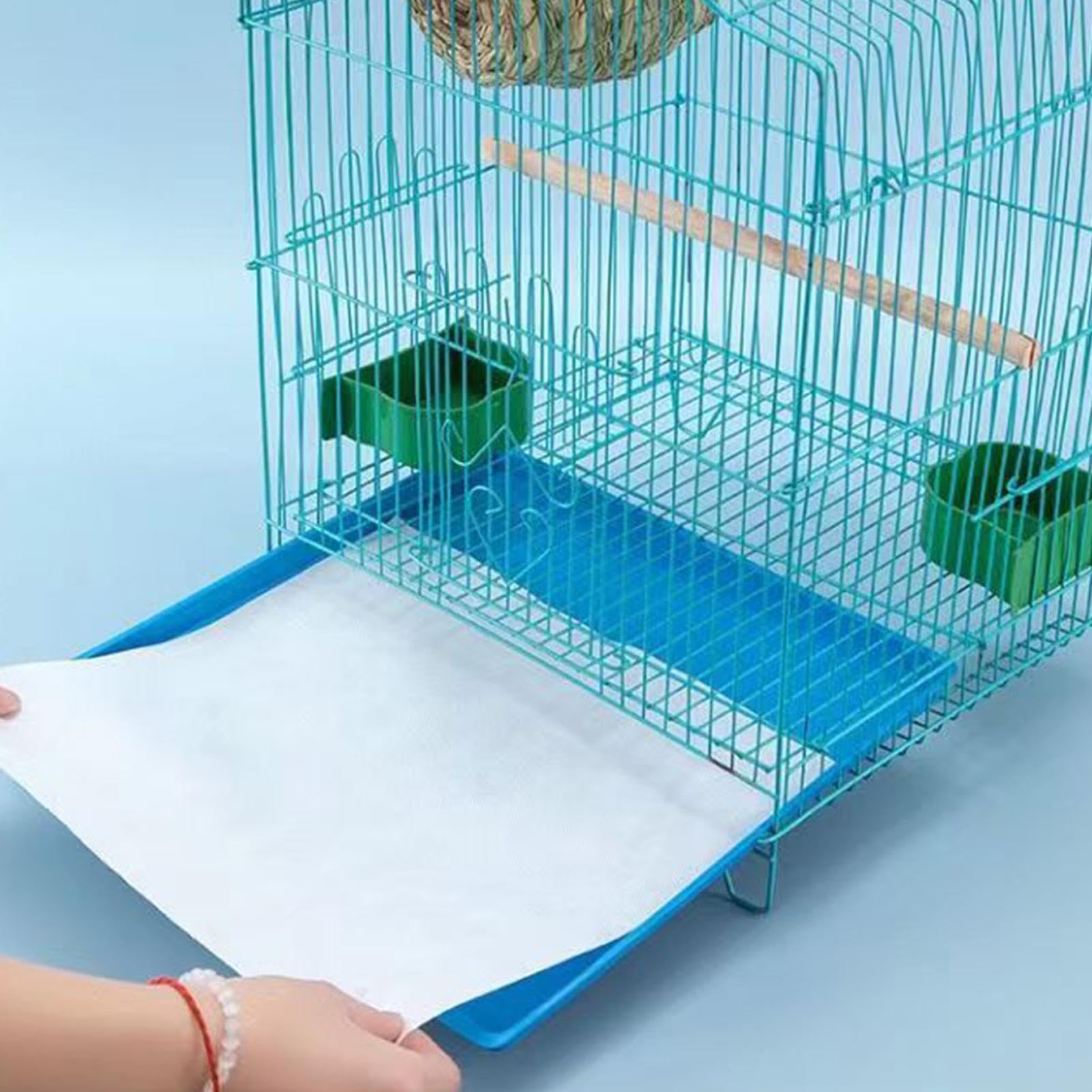 100 fogli assorbenti per gabbie di pappagalli, per animali domestici, per rettili, criceti, conigli
