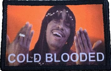 RedheadedTshirts - Dave Chappelle Cold Blooded Morale Patch Tactical Military 2x3 Funny Hook and Loop