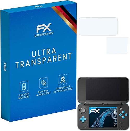 Screen Protection Film compatible with Nintendo New 2DS XL Screen Protector, ultra-clear FX Protective Film (Set of 3)