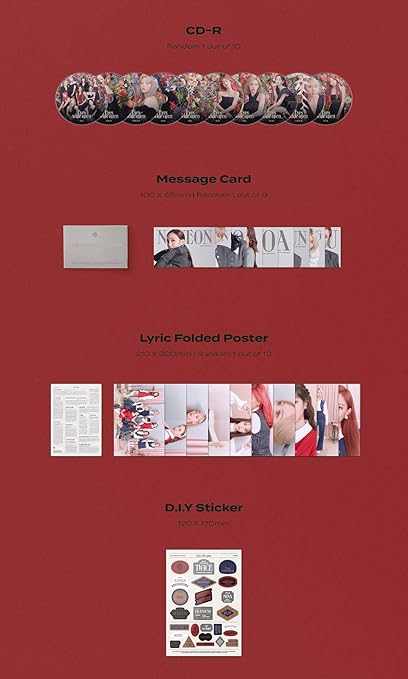 Amazon Com Jyp Twice Eyes Wide Open Vol 2 Album Folded Poster Extra Photocards Set Retro Ver Jypk1006 Posters Prints