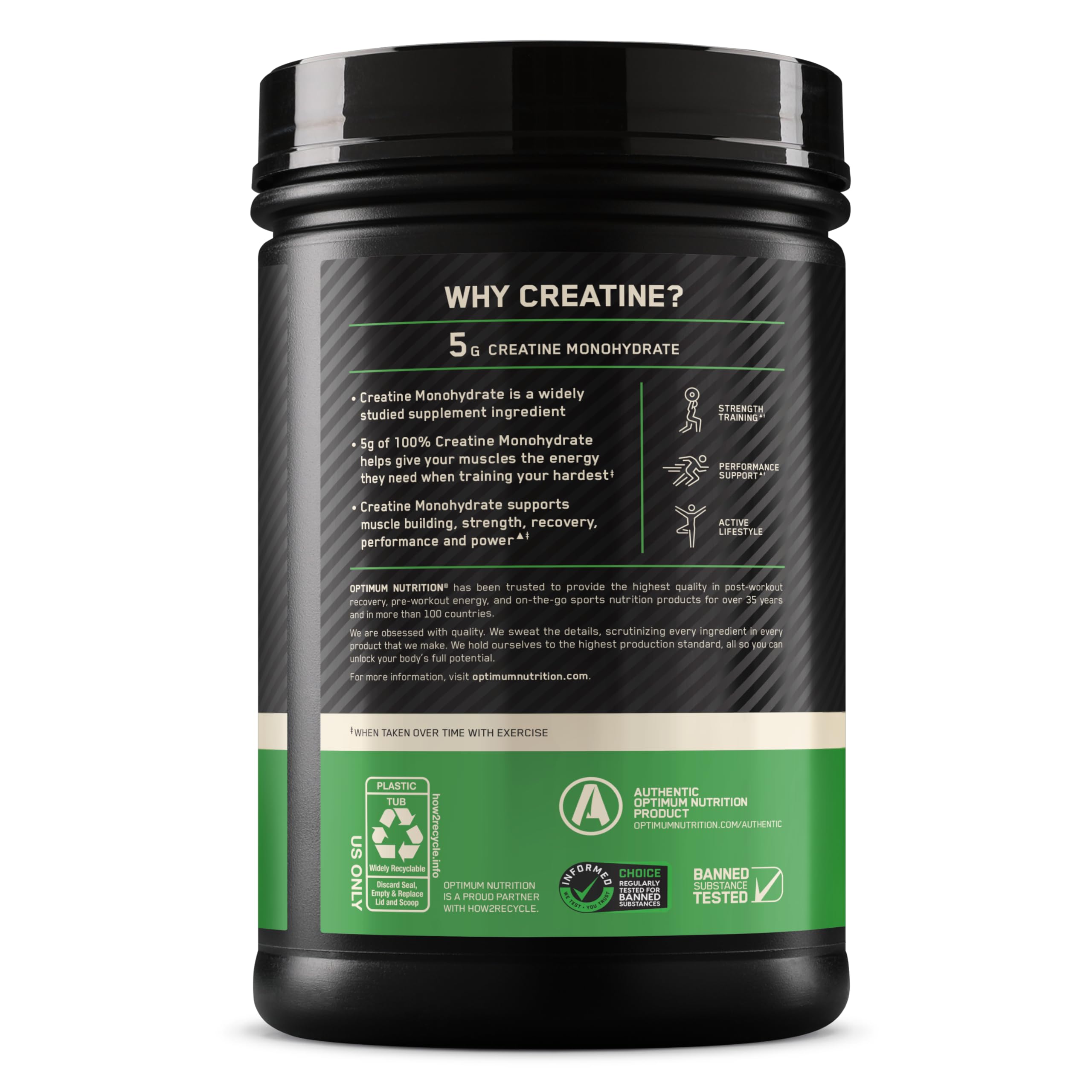 Optimum Nutrition Creatine Monohydrate Powder, Unflavored, 240 Servings — Amazon image 17