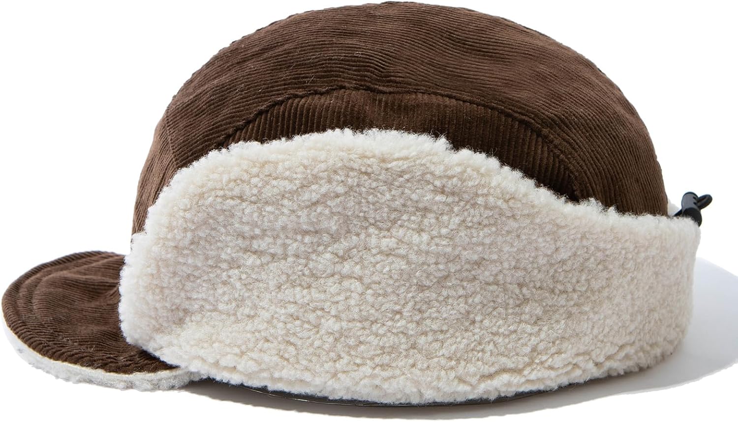 Cold Weather Winter Hat Corduroy Fleece Beanie Earflaps Warm Short Brim Baseball Cap Trapper Hat Russian Ushanka Hat