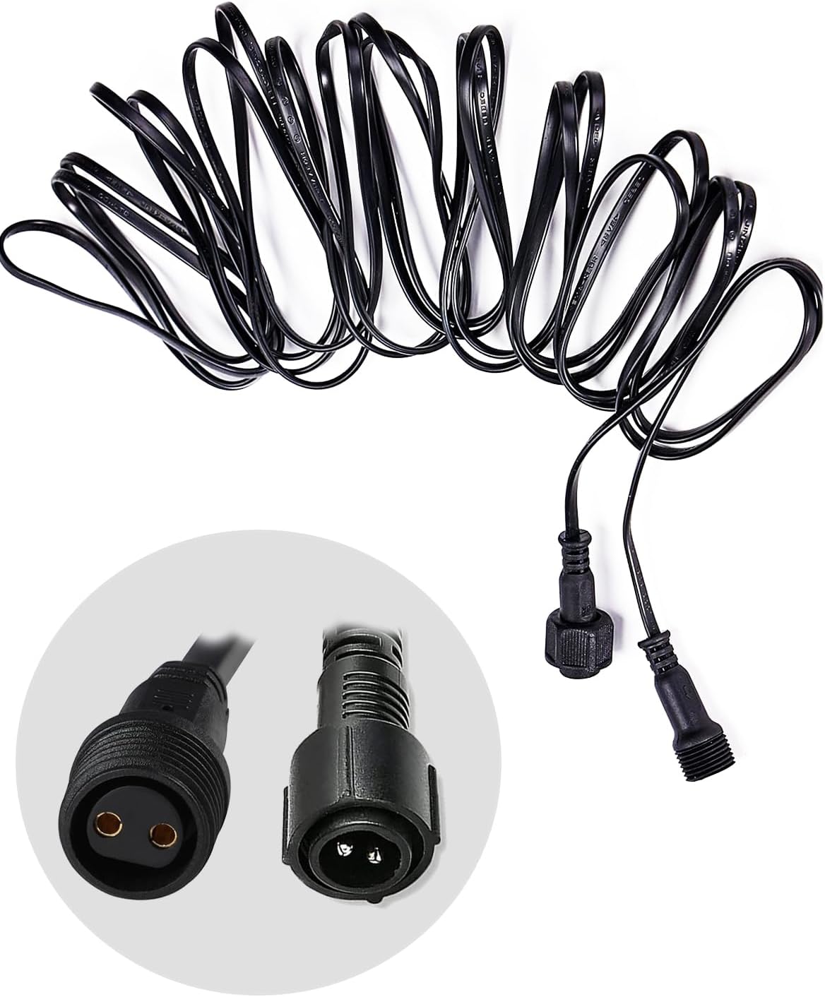 JnDee 10M 33Feet Extension Cable for Fairy Lights. Two Pins Works with
