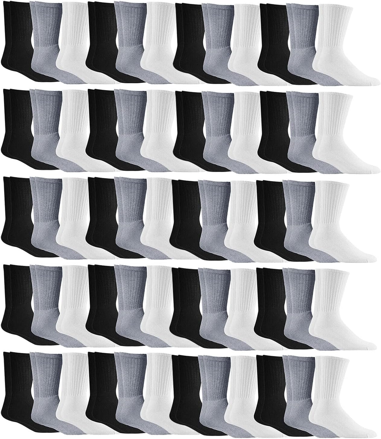 Yacht & Smith Womens Wholesale Bulk Sports Crew, Athletic Case Pack Socks