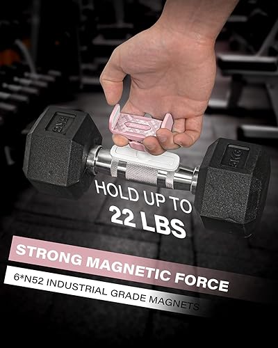 Miniatura 3 de APPS2Car Soporte magnético para teléfono de gimnasio, ajustable 360, compatible con teléfonos inteligentes de 4.7 a 6.5 pulgadas, base y junta de