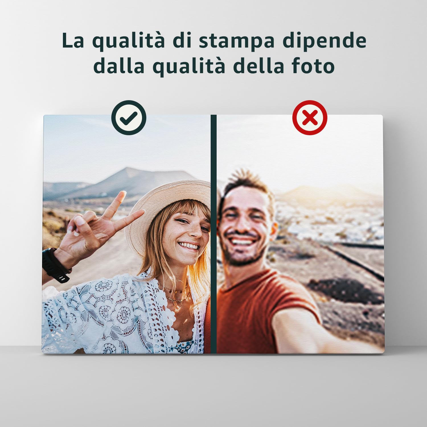 murando - Quadri Personalizzati con Foto 120x60 cm STAMPARE FOTO ONLINE - Personalizza il Tuo Quadro - Stampa su Tela Strutturata Personalizzata - Idea Regalo Compleanno - Grandi Dimensioni Moderni