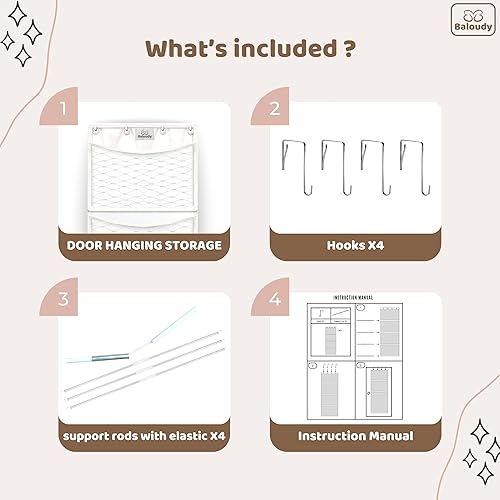 Miniatura 6 de Almacenamiento de animales de peluche, organizador de juguetes para colocar sobre la puerta para peluches, rellenos y juguetes suaves, bolsa de