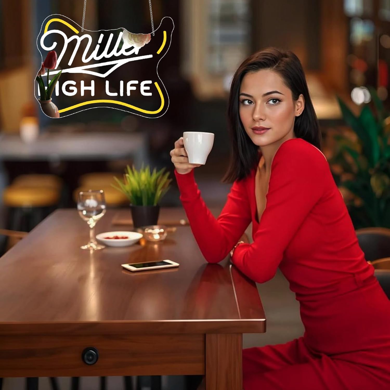 Neon Sign, FPLL Neon Signs for Wall Decor Party, Birthday, Beer Bar Signs Shop White Led Light up Sign for Man Cave - USB Powered