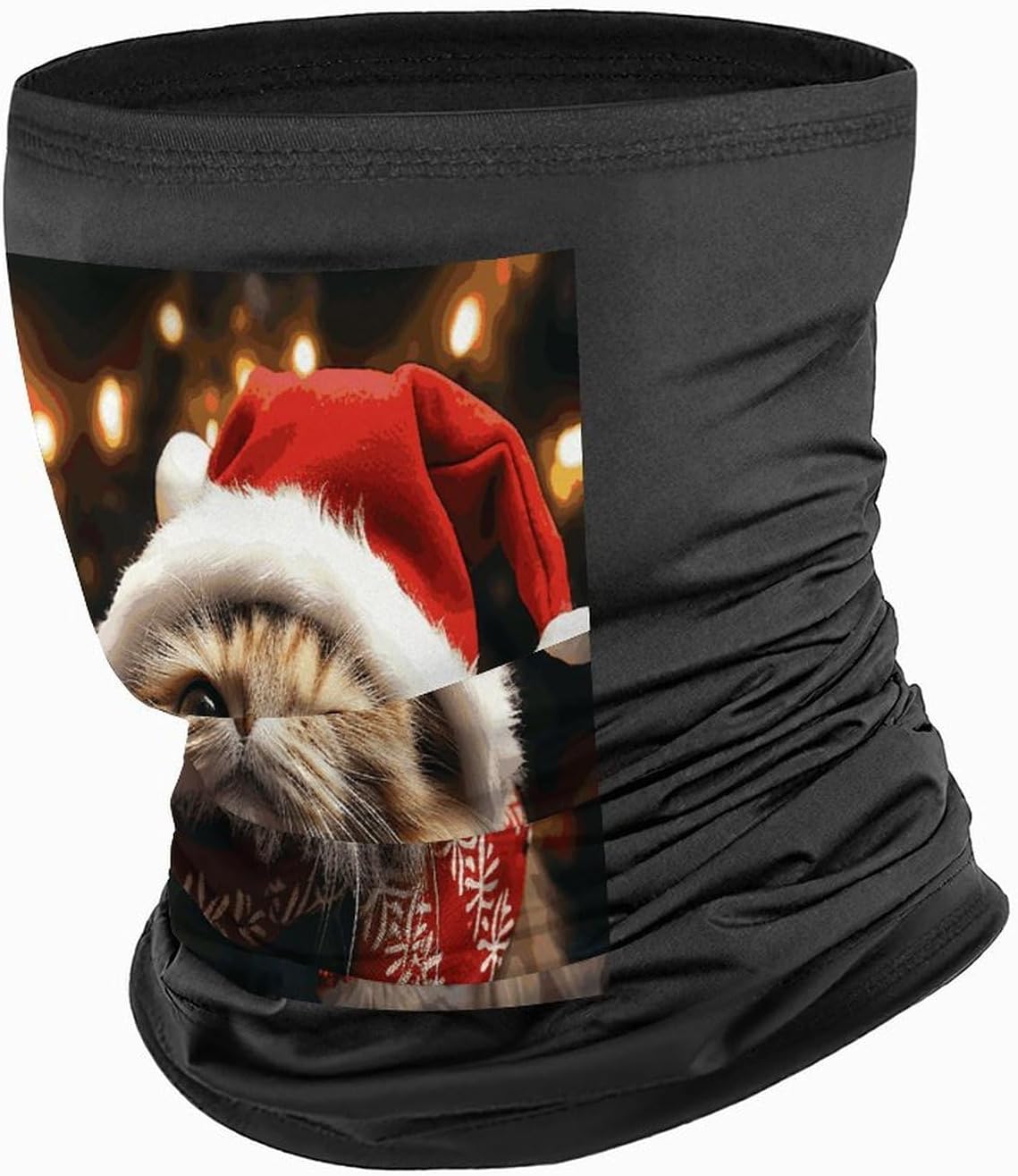Christmas Cat Summer Cooling Neck Gaiter,Face Mask Breathable Scarf for Men Women,Gaiter Face Mask for Skiing Fishing Hiking Cycling