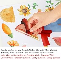 Vista 3 de Whaline 8 hojas de calcomanías de pared de animales de granja, lindos dibujos animados, calcomanías de pared de animales de granja, acuarela, oveja