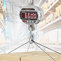 Vista 8 de VEVOR Báscula digital para grúa, 6600 lbs/3000 kg, báscula industrial resistente para colgar con control remoto, carcasa de aluminio fundido