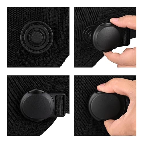 Miniatura 5 de Bebamour Portabebés de punto, cómodo y ligero para 4-24 meses, portabebés ergonómico con capucha para cabeza (negro)