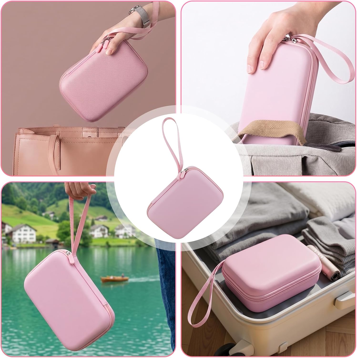 Portable Hard Carrying Case for Shark ChillPill Fan | EVA Travel Storage Bag with Wristlet Fits Shark ChillPill Fan Accessories Waterproof Protective Holder for Commuting & Travel