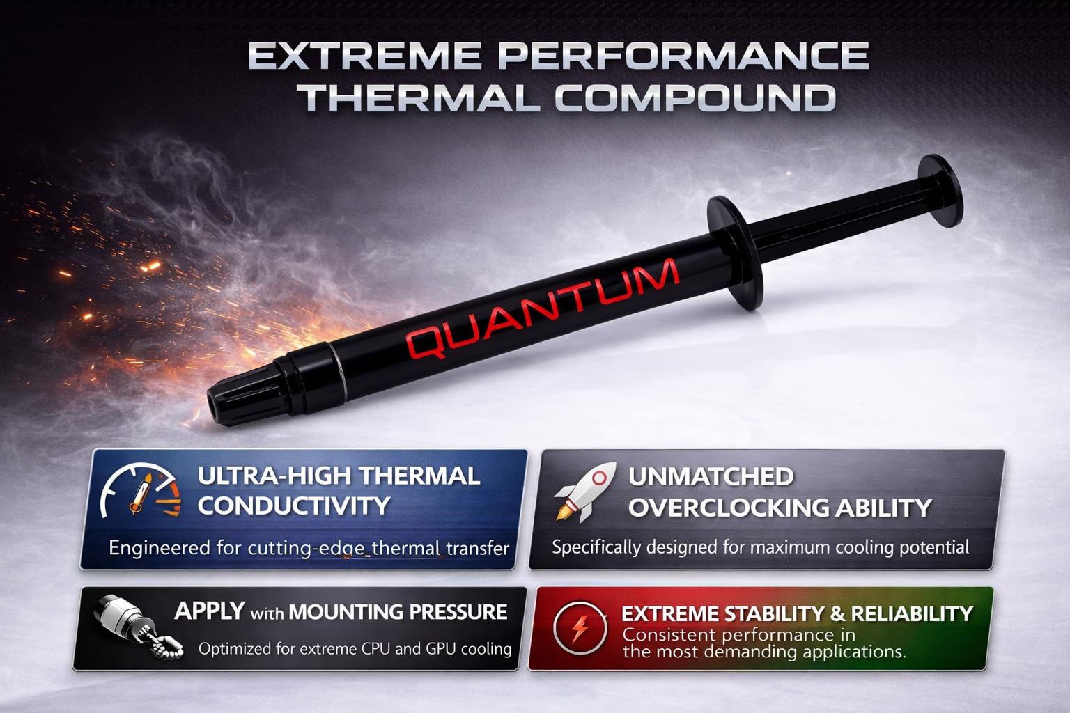 Quantum Pro - Pasta térmica extrema para CPU y GPU (50 g aplicador)