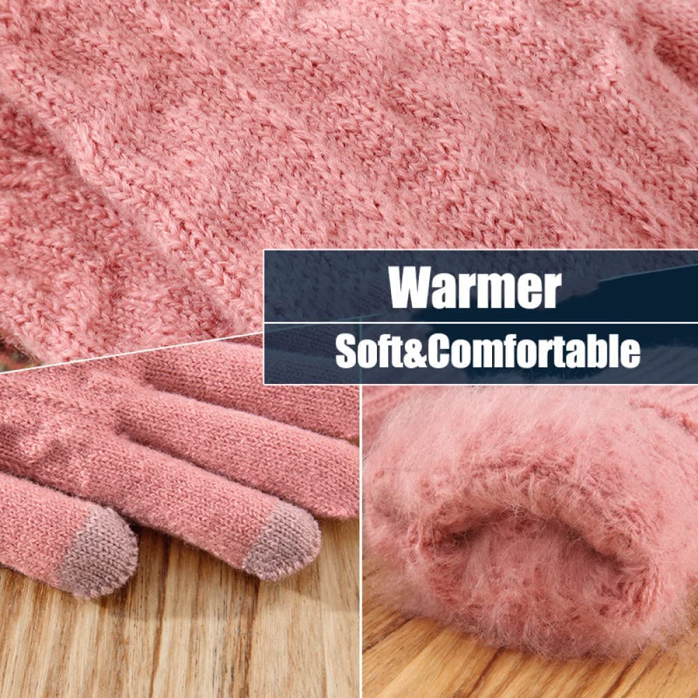 Mujeres Hombres Guantes De Pantalla Táctil - Guantes Térmicos De Punto De Invierno Guantes para Correr Guantes Térmicos Ligeros Guantes De Invierno Hombres Mujeres para Ciclismo Ciclismo De