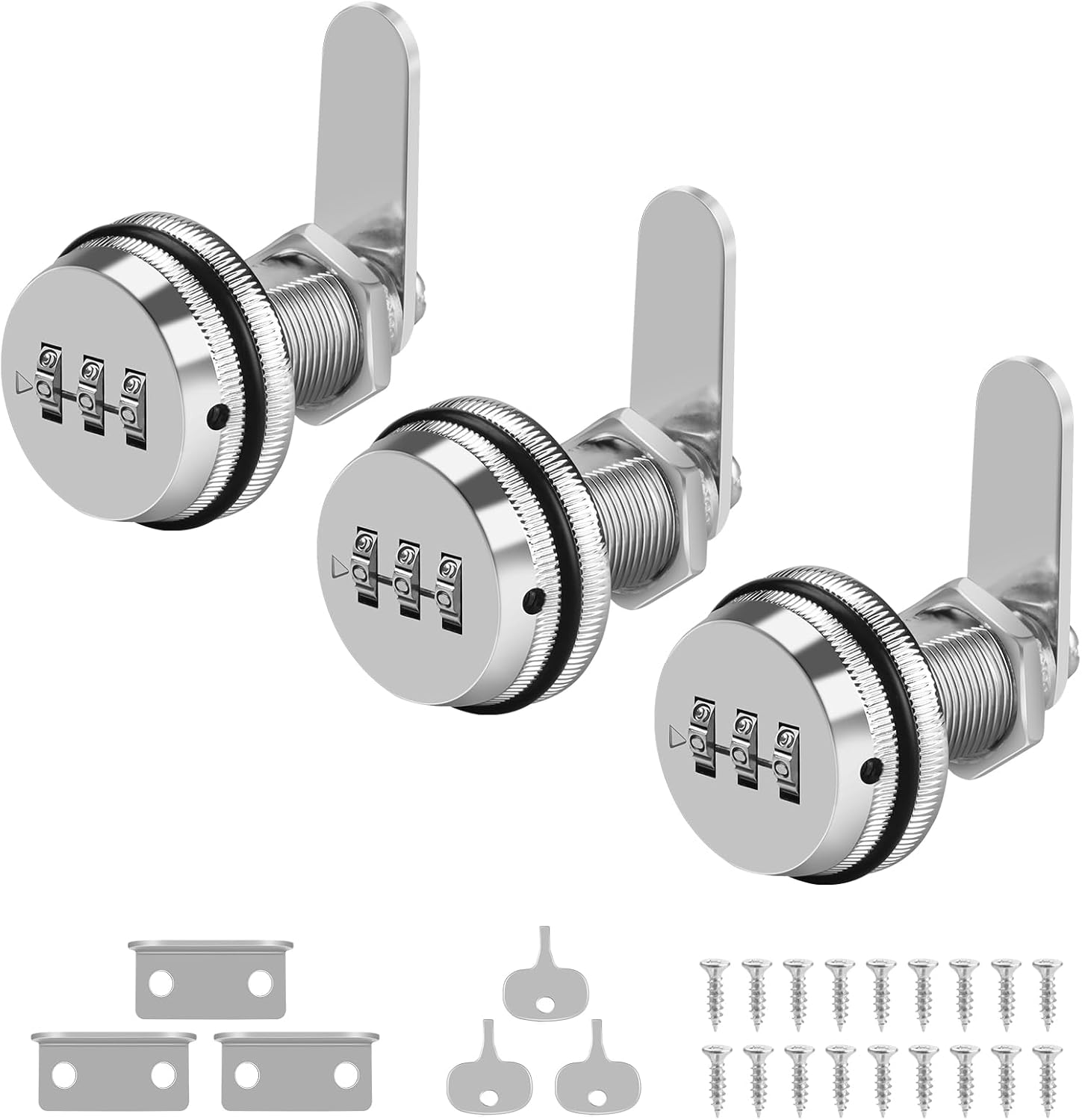 CAETOUNG 3Pack Combination Lock Password Coded Security Lock Keyless Cam Lock 1