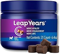 Vista 9 de Leap Years Suplemento masticable suave para perros – Apoya el envejecimiento saludable, la cognición y la vitalidad; formulado por veterinarios