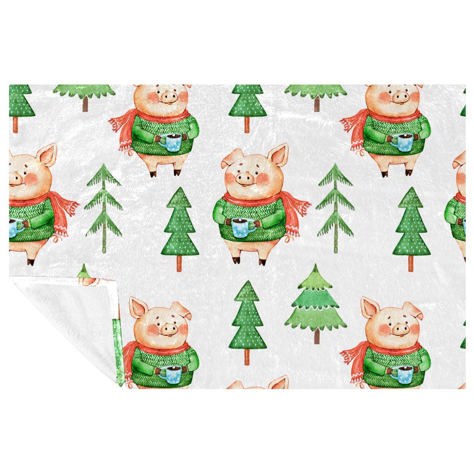Couverture cochon de Noël : idée cadeau originale et réconfortante pour petits et grands