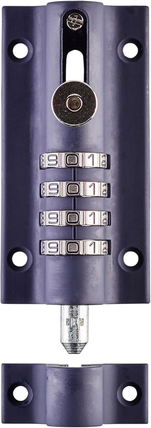 Squire Locks COMBI 2 Recordable SnapLok Rustproof Combination Locking Bolt, Bleu