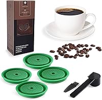 Vista 9 de Tapas de cápsula de café reutilizables para cápsulas originales de Nespresso Vertuoline, tapas de silicona de grado alimenticio para cualquier