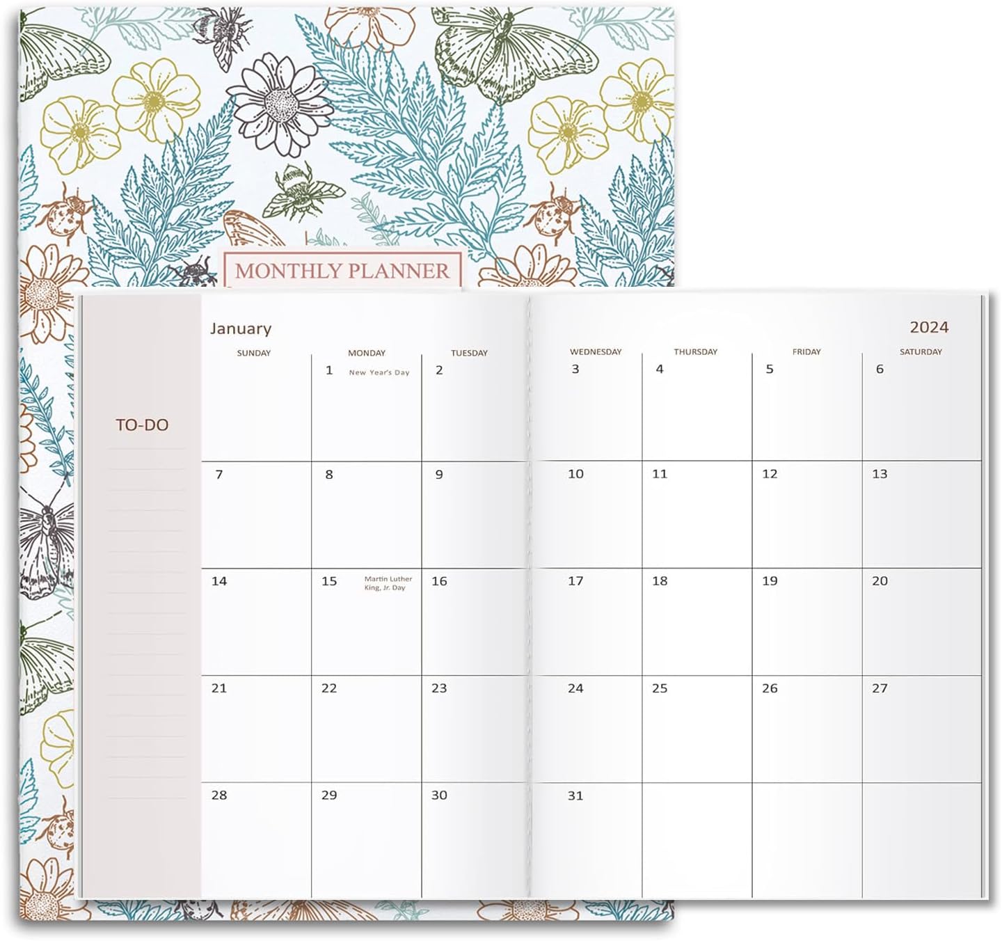 Amazon.com: CalenDream 2024 Monthly Planner - 13 Months Calendar from ...