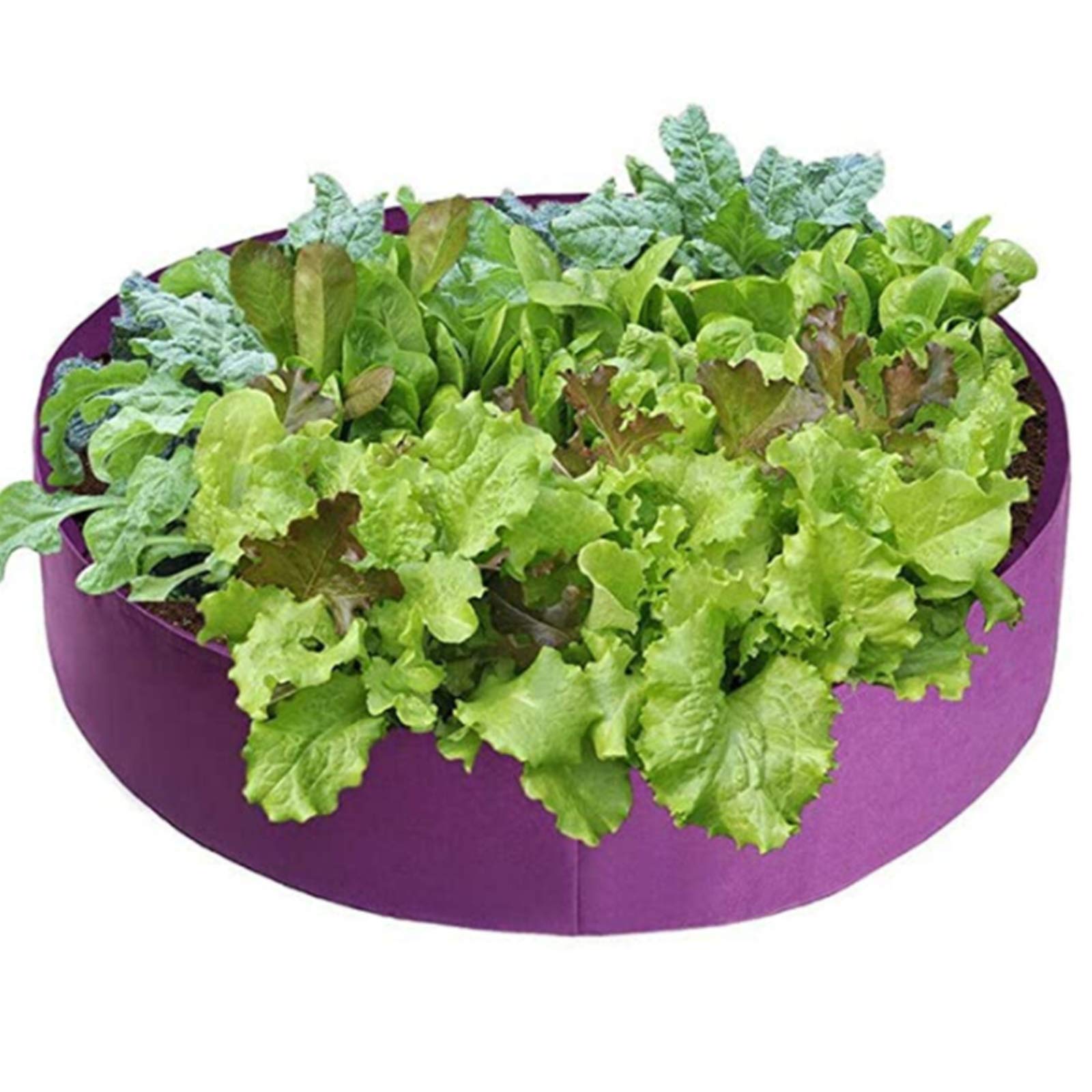 DOPORA Storage bags Round Planting Bag Outdoor Garden Greenhouse Felt Fabric grow bucket Plant Flower Vegetable Grow Pot Bucket, Purple, 80x30cmplanting bag