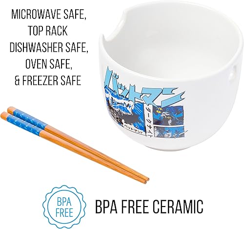 Miniatura 29 de Silver Buffalo - Cuenco con palillos para arroz, fideos o ramen, de cerámica, modelo Hogwarts Railways con escudo, de Harry Potter, apto