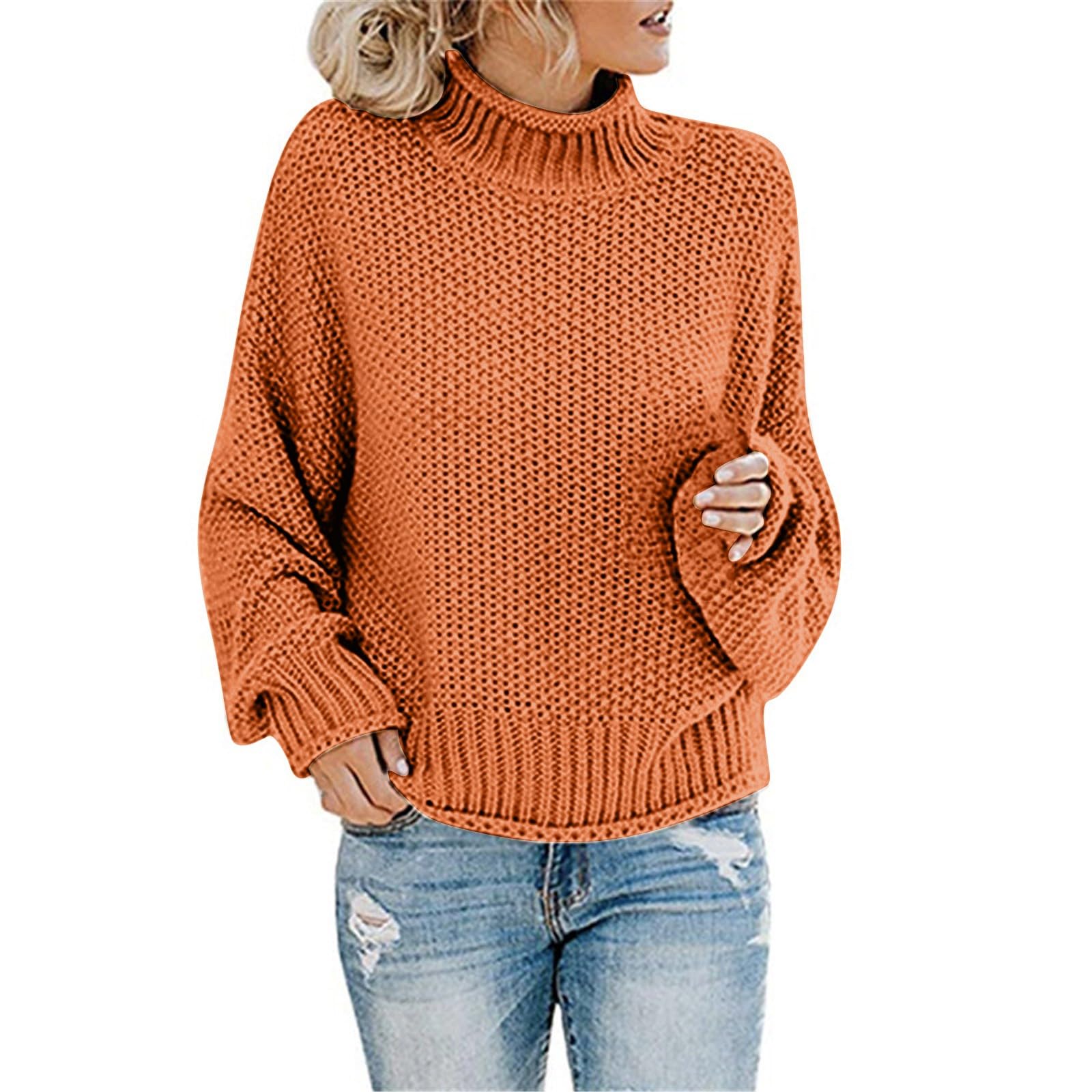 Maglione Donna Invernale A Collo Alto - Morbido, Elastico, Taglio Curvy, Perfetto Per Autunno E Inverno, Casual Ed Elegante