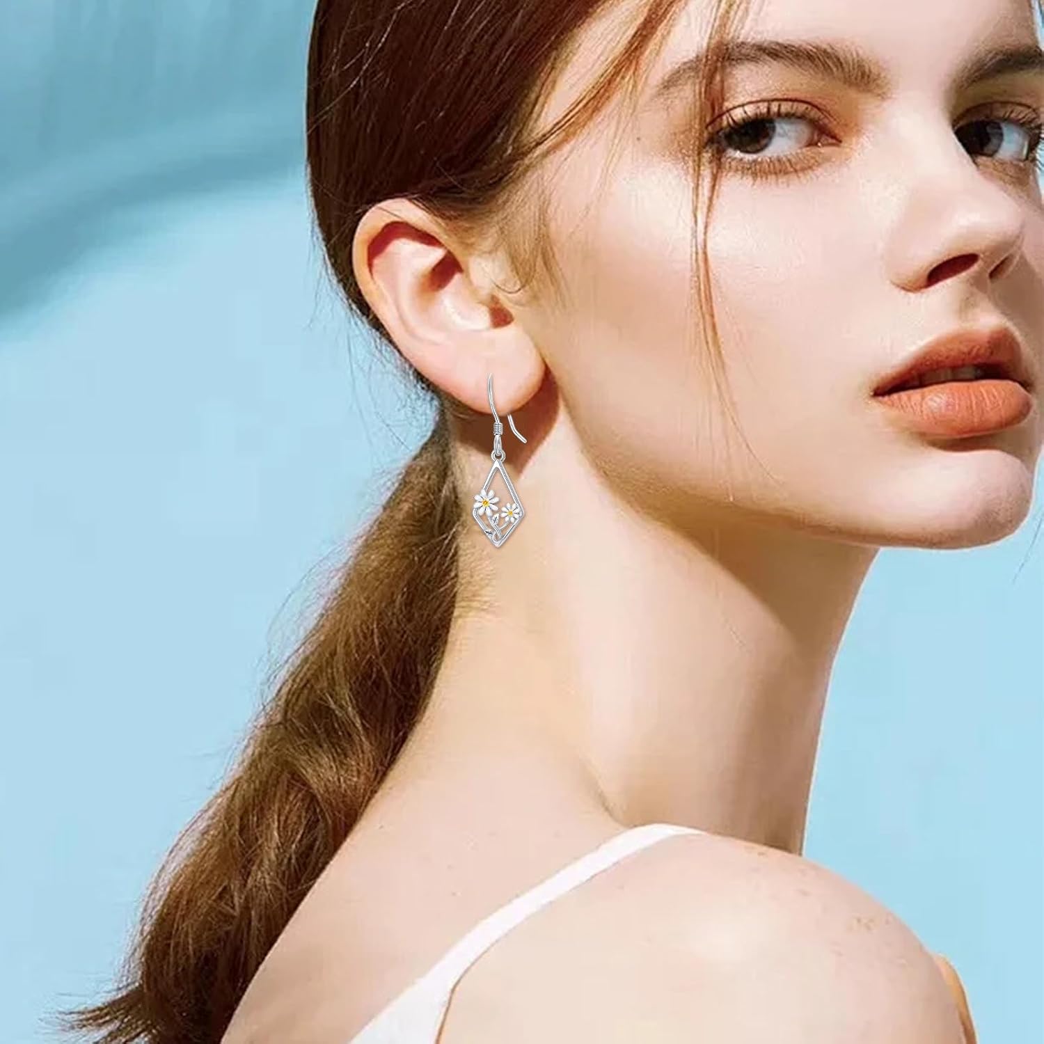 Dangle Leverback Earrings for Women 925 Sterling Silver Sports/Flower/Animal Drop Earrings Jewelry Gifts for Women