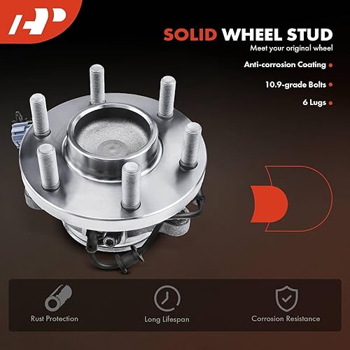 Miniatura 7 de A-Premium Par 2 Conjunto de cubo de rodamiento de rueda delantera compatible con Nissan Frontier 2005-2018 Pathfinder 2005-2012 Xterra 2005-2015