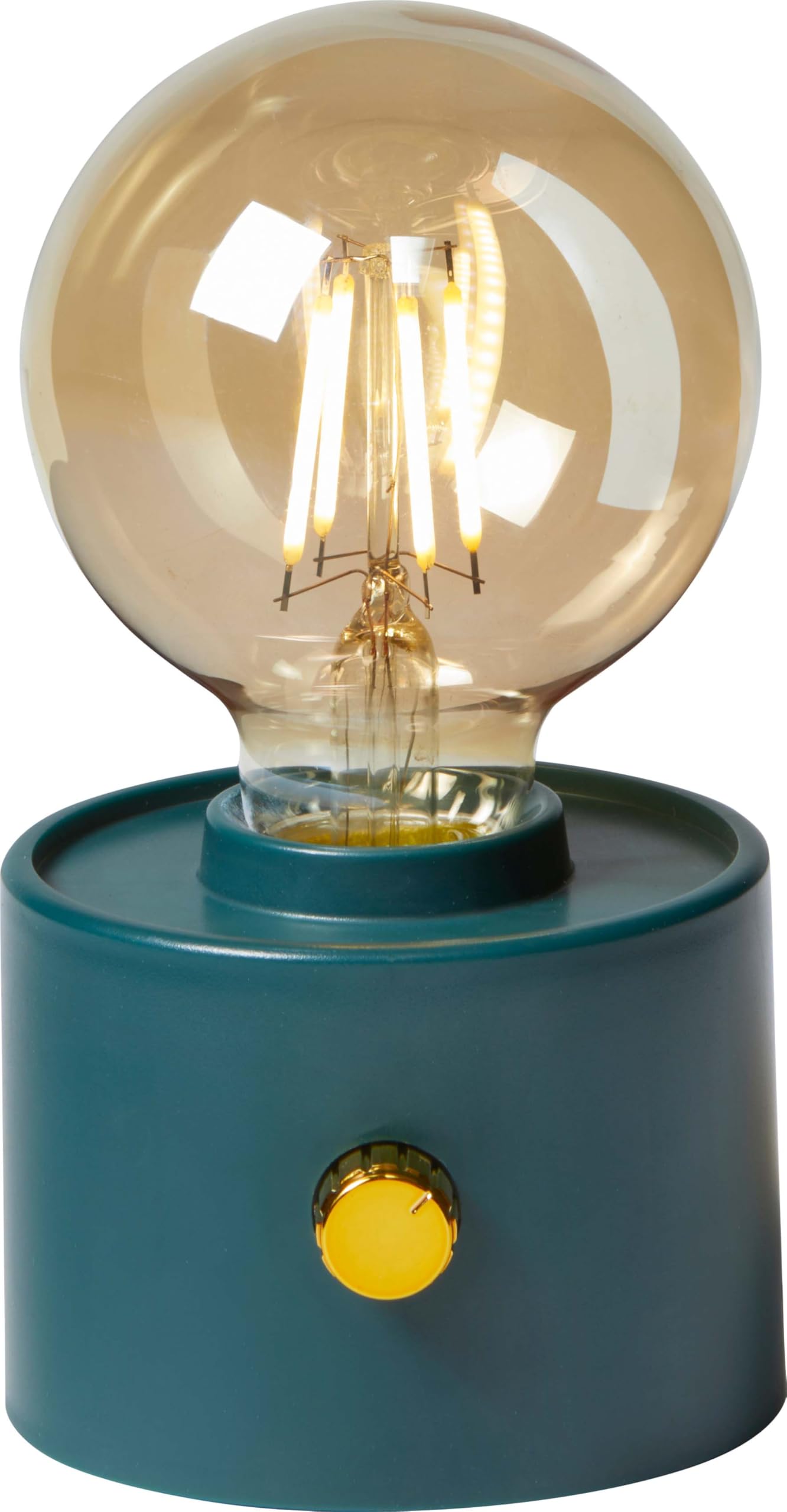 Northpoint Vintage Akku Glühbirne Edison LED Tischlampe USB-C dimmbar mit Drehschalter – moderne Dekoration grün