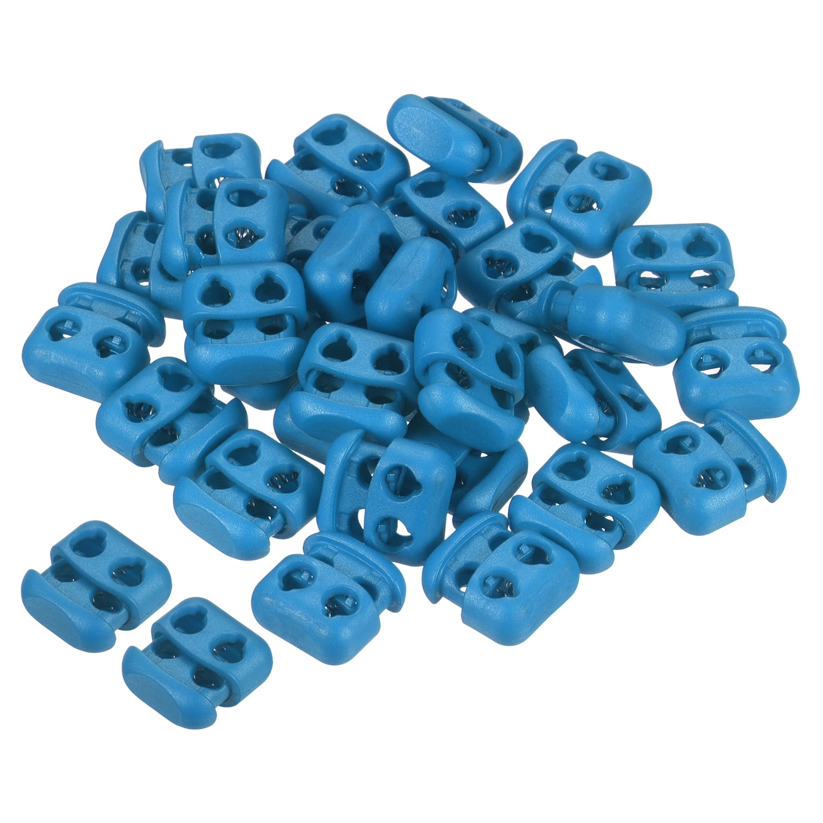 PATIKIL Cord Locks, 30 Pack Oval Spring Toggle Stopper for Drawstring Bag Shoelaces, Sky Blue โ image 1