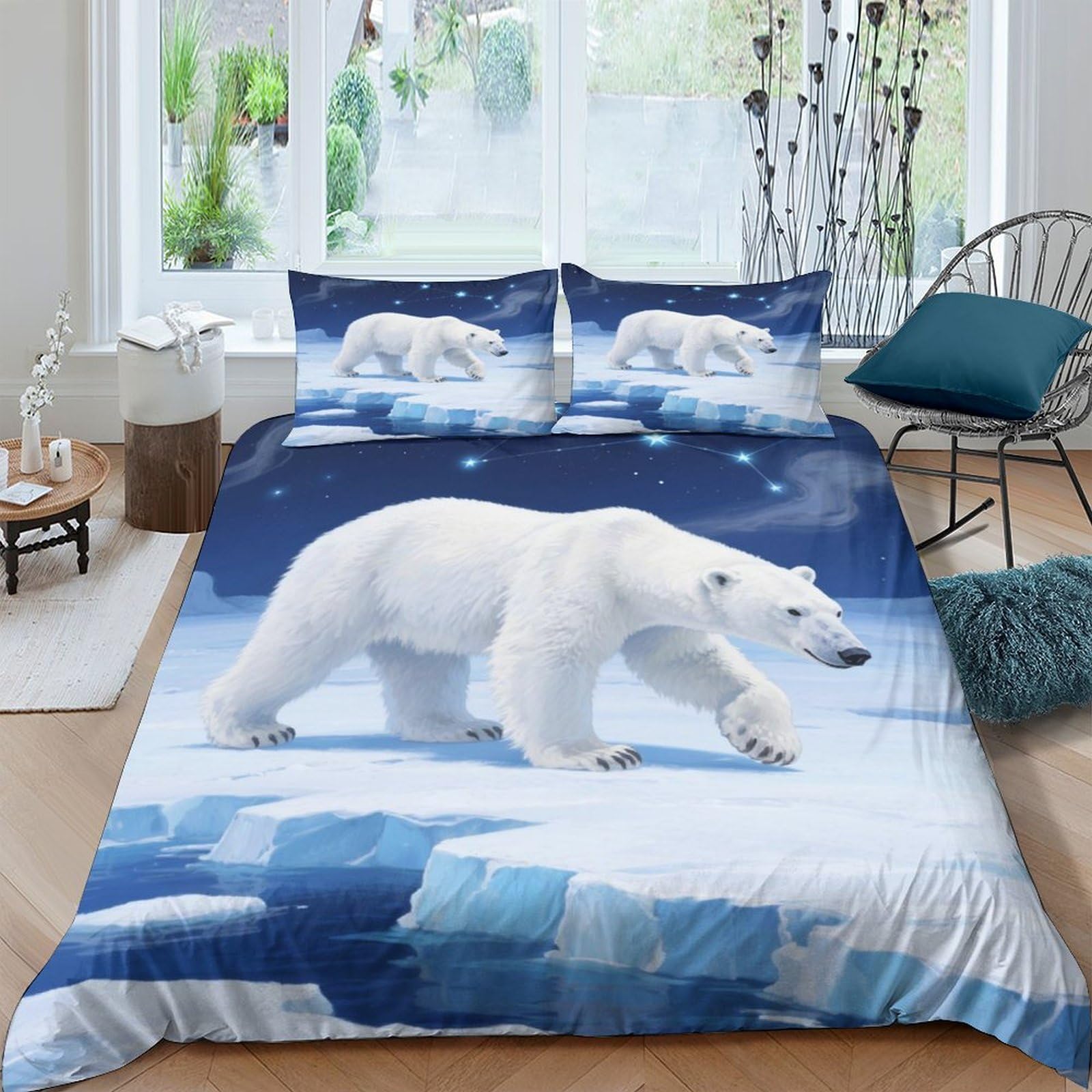 Housse de couette ours 3D idéale pour cocooner dans une chambre d'enfant ou d'ado