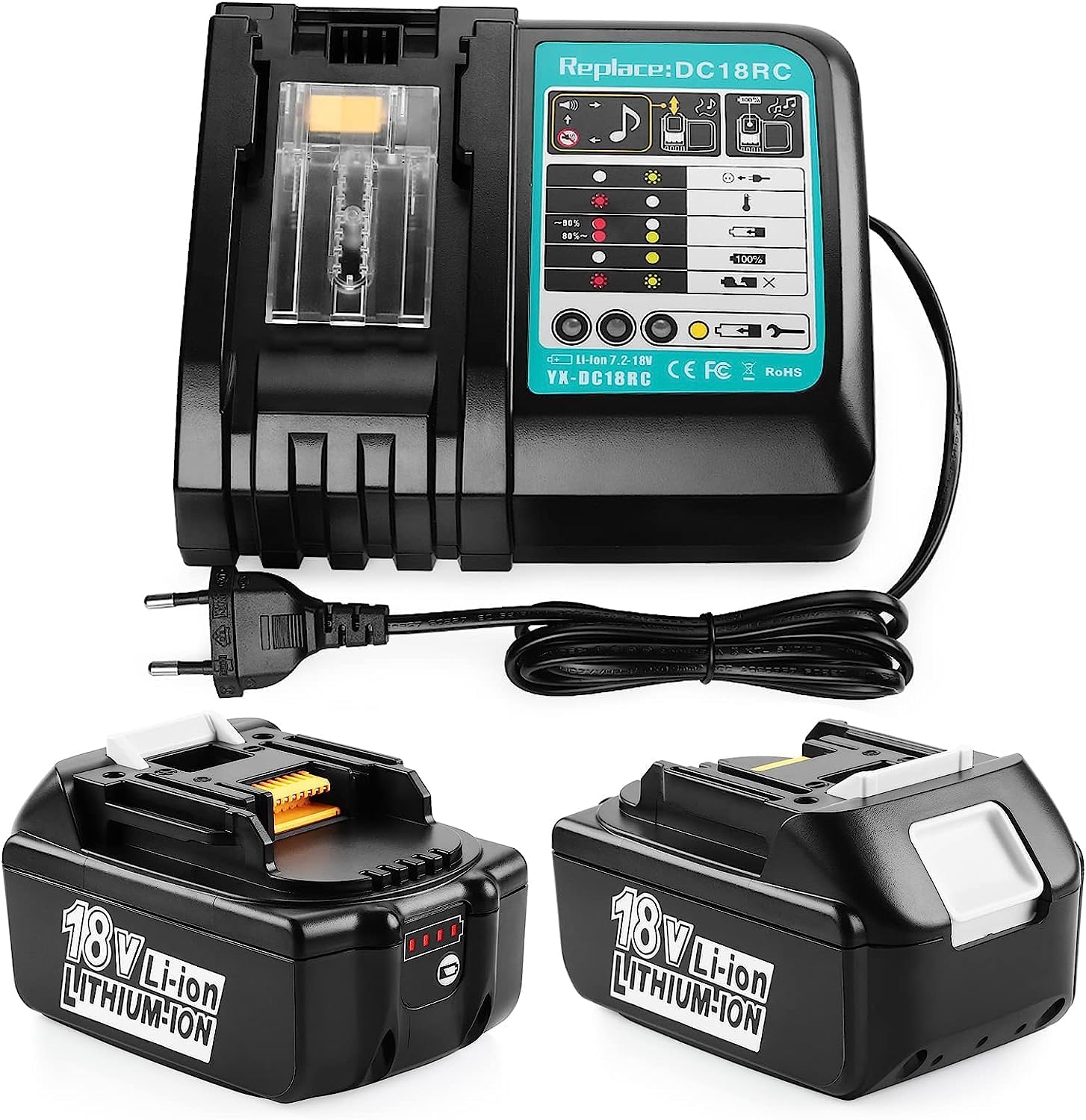 Bonadget 4A DC18RC Fast Battery Charger Compatible With Makita 14.4V - View #6