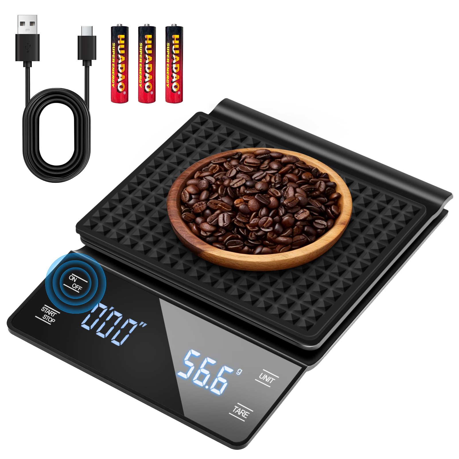 Digitale Koffieweegschaal met Timer (0,1g Precisie)