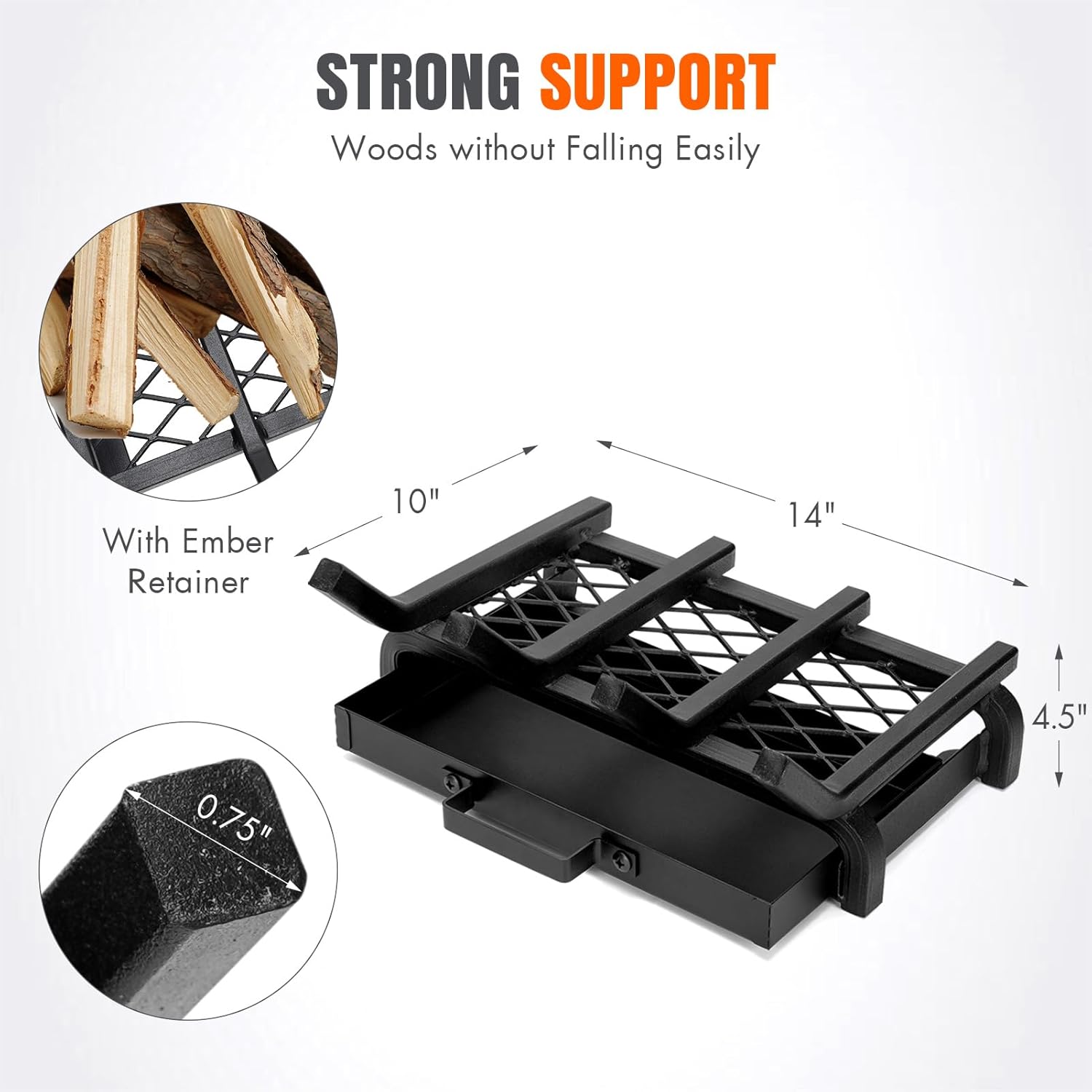Fireplace Grate and Fireplace Fireback