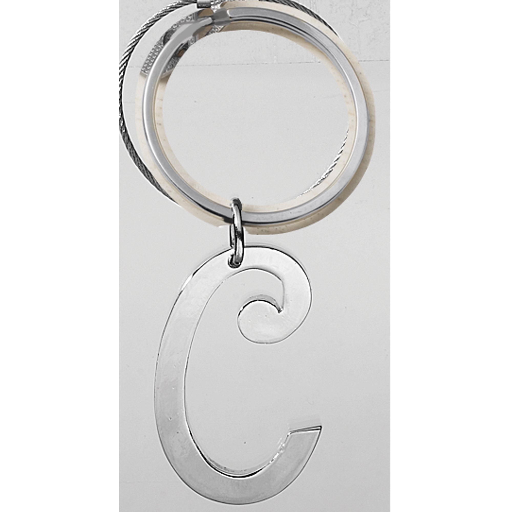 GanzInitially Yours KeyRing-C Iron,Metallic,Medium