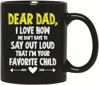 Unique Fathers Day Gift Idea for Dad Show Love Without Saying a Word 11oz 15oz Black Coffee Mug